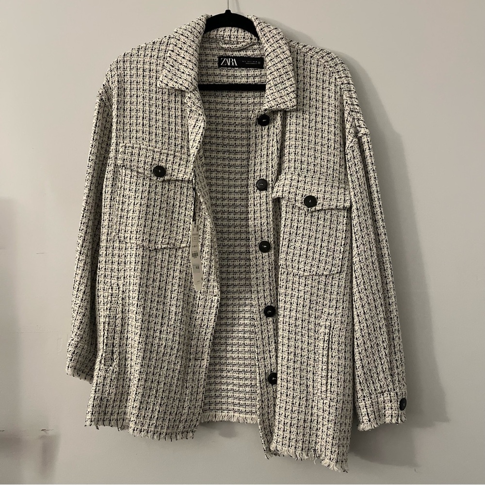 Zara Textured Weave Shirt Jacket 8390/328